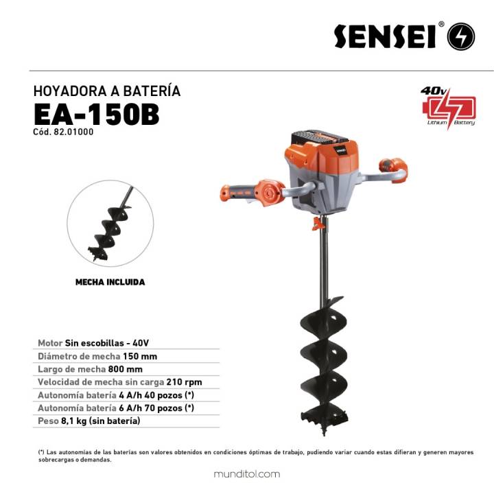 LINEA INALAMBRICA : HOYADORA A BATERÍA EA-150B